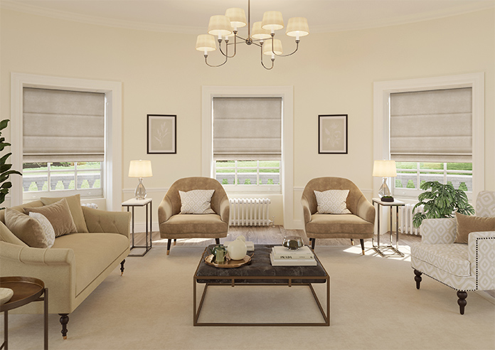 Florence Faux Suede, Light Tan - Roman Blind - Image 8